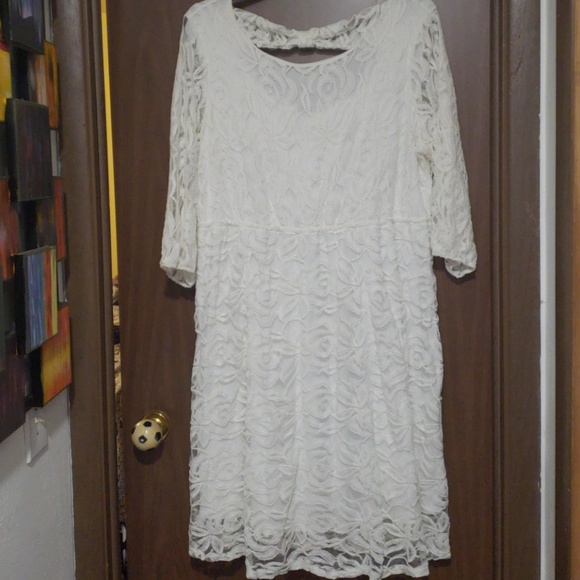 macy's white lace dress